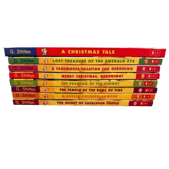 GERONIMO STILTON Book Lot of 8 Mouse Adventures Vacation Cheese Camper Christmas - Picture 3 of 15